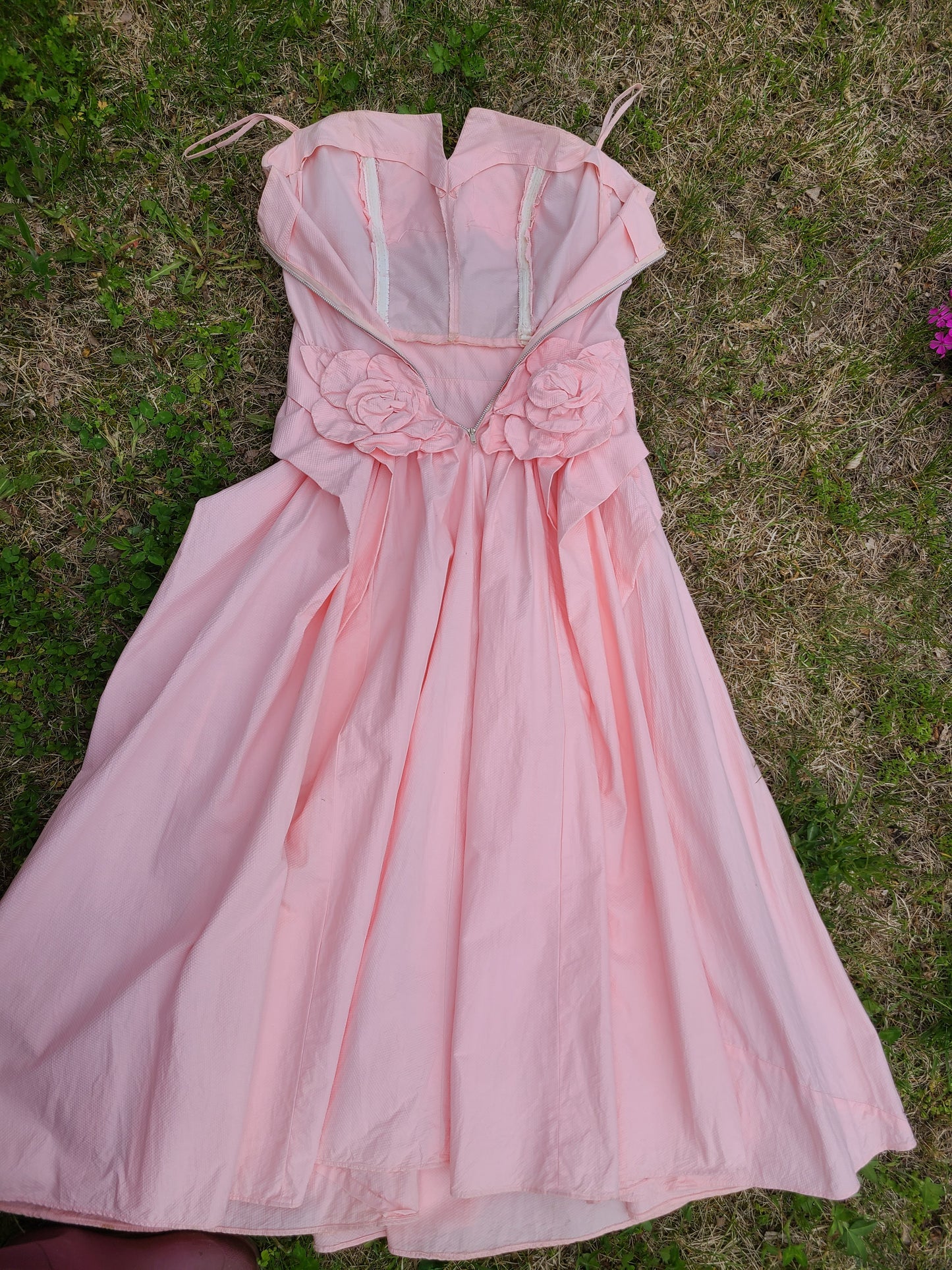 1940s Pink Evening Gown
