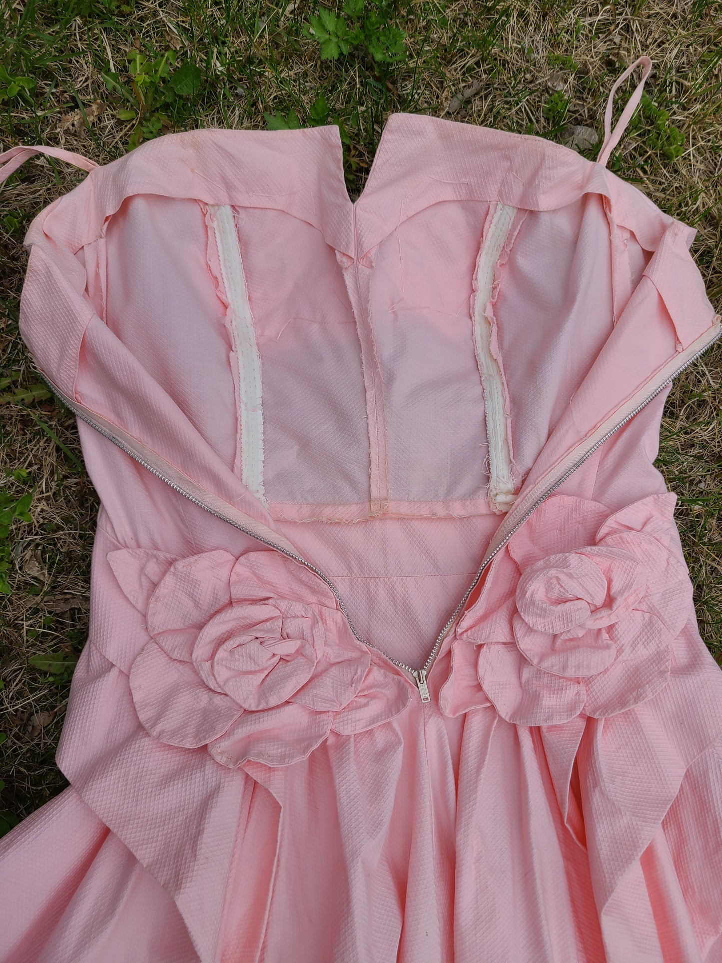 1940s Pink Evening Gown