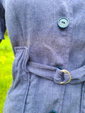 1940s Blue Workwear Blouse