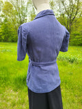 1940s Blue Workwear Blouse