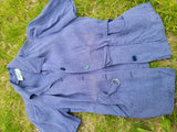1940s Blue Workwear Blouse