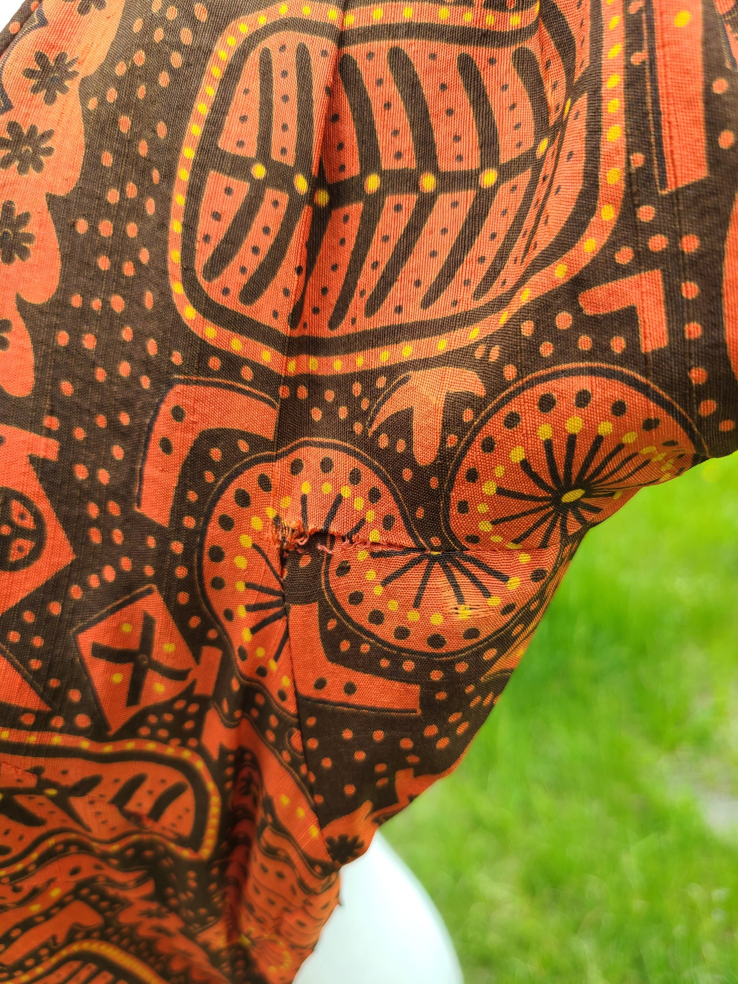1950s Black and Orange Dress
