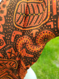 1950s Black and Orange Dress