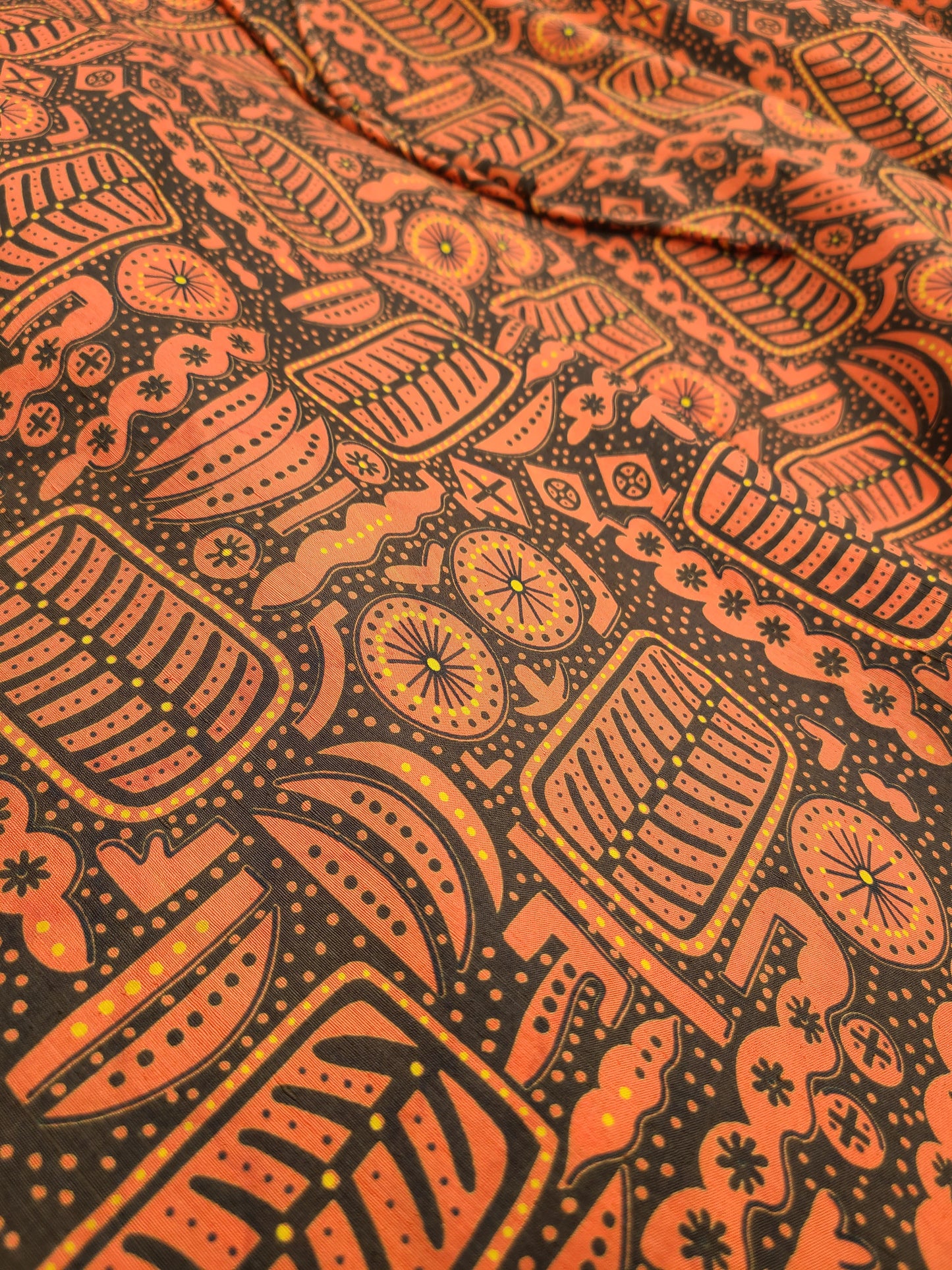 1950s Black and Orange Dress