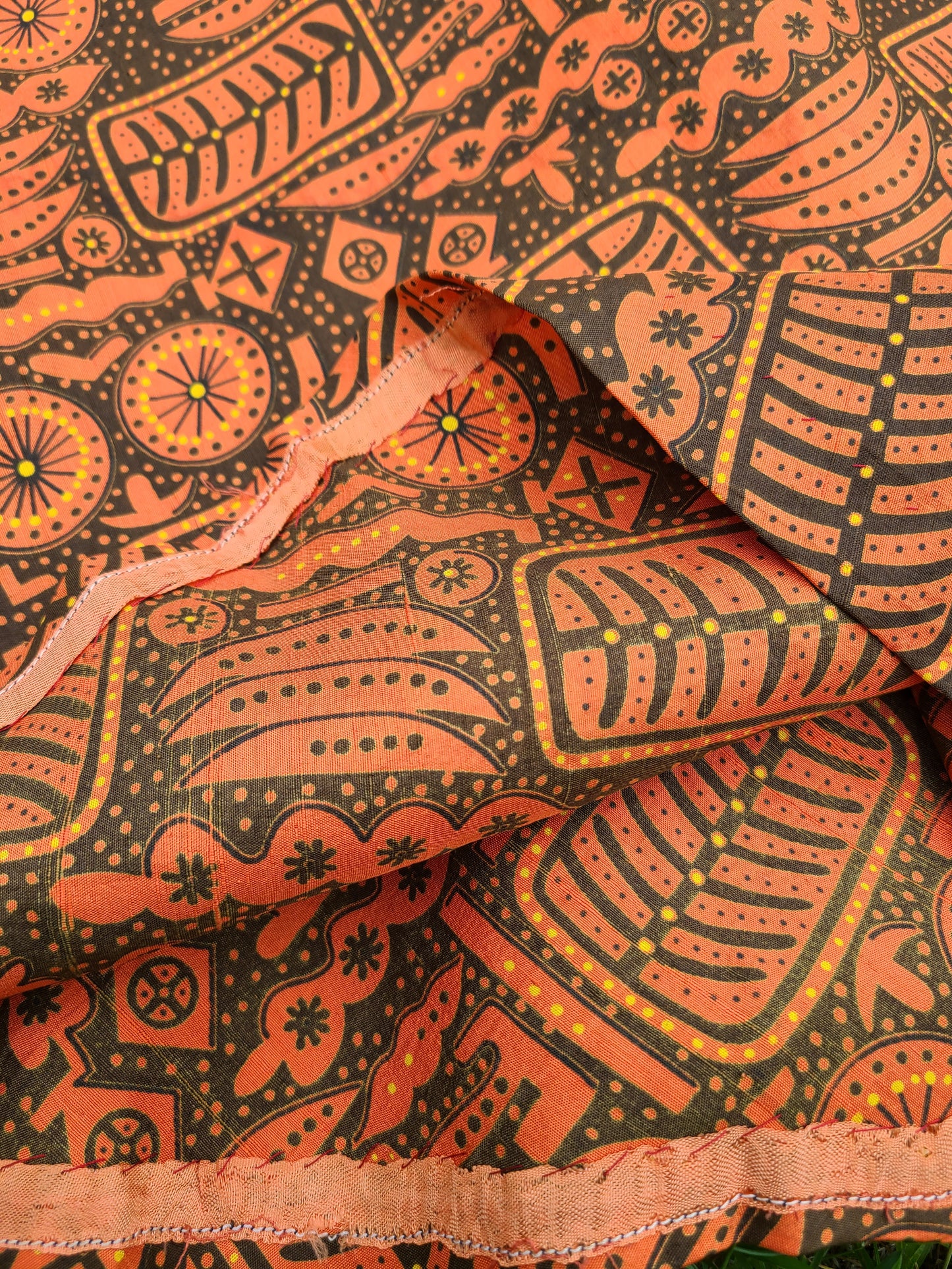 1950s Black and Orange Dress
