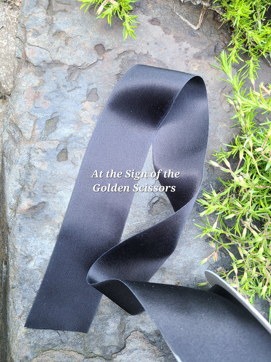 2" Wide Silk Satin Ribbon - Black