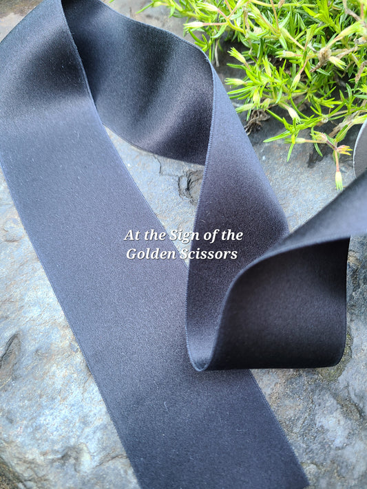 2" Wide Silk Satin Ribbon - Black