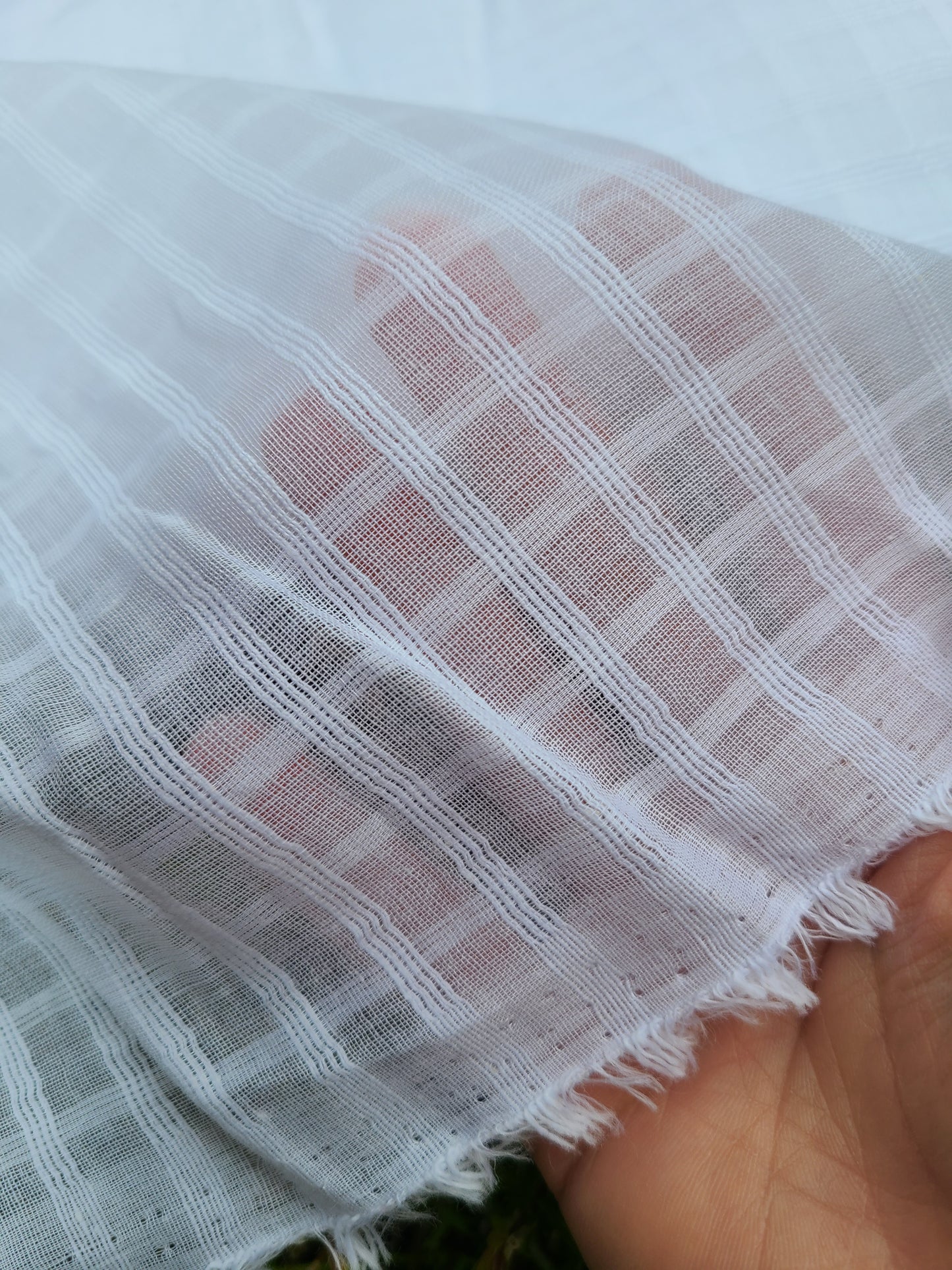 White Cotton Check