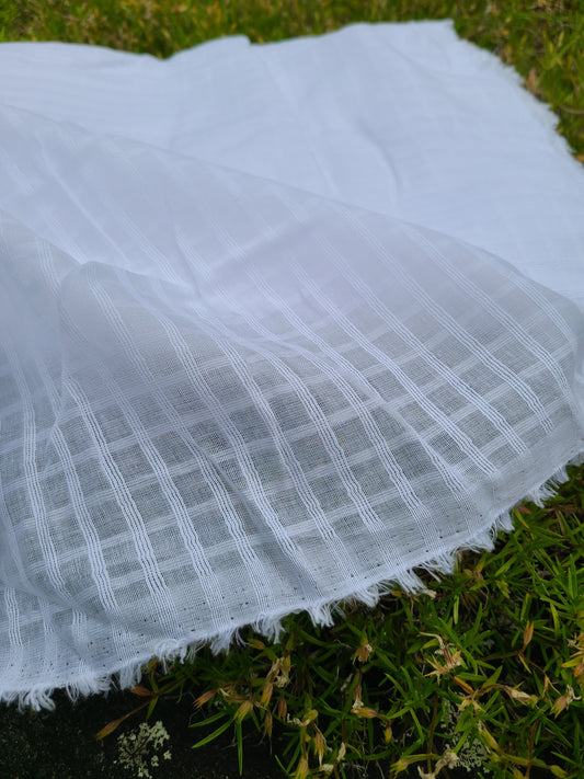 White Cotton Check