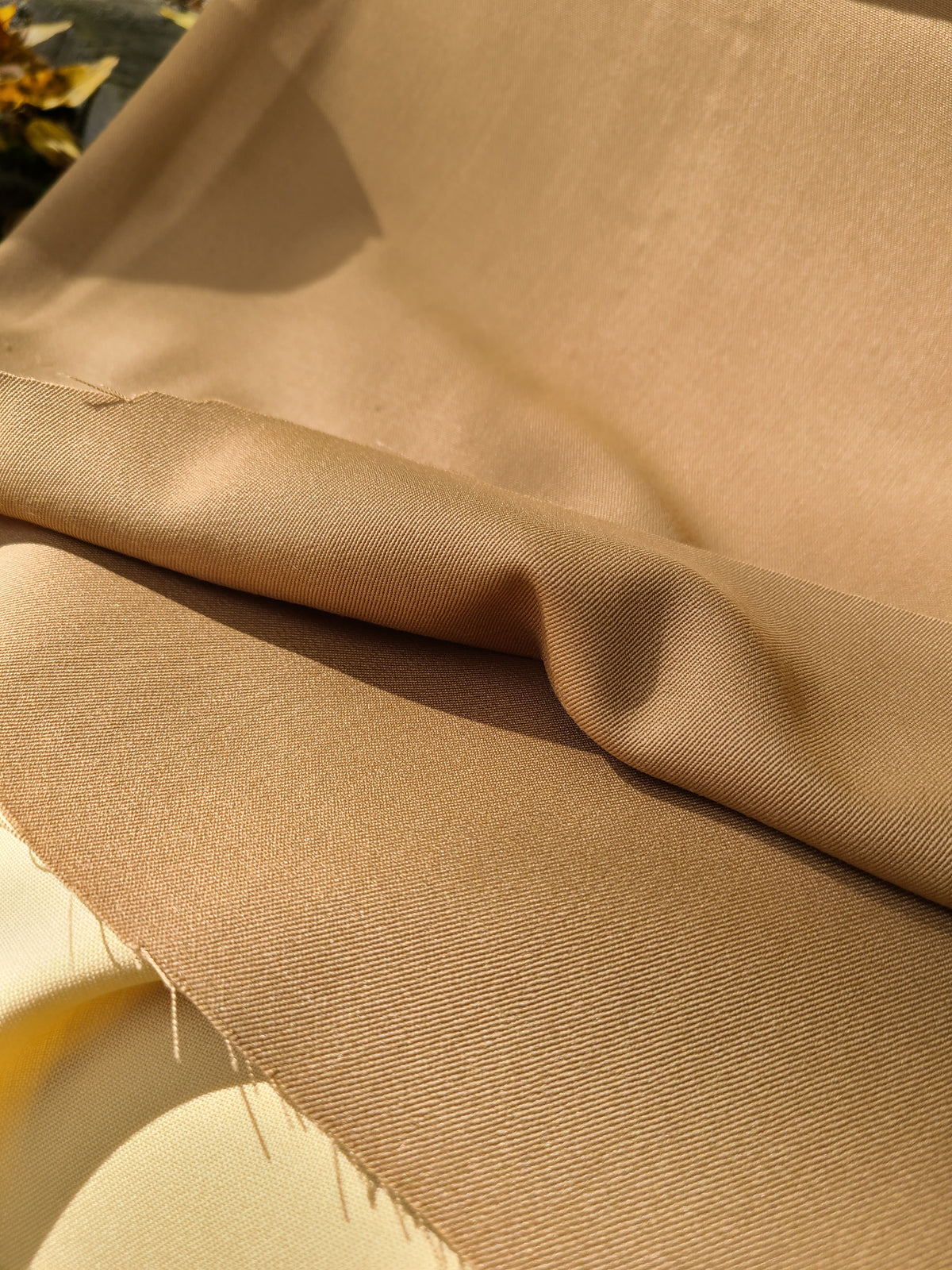 Tan Worsted Wool - by the yard