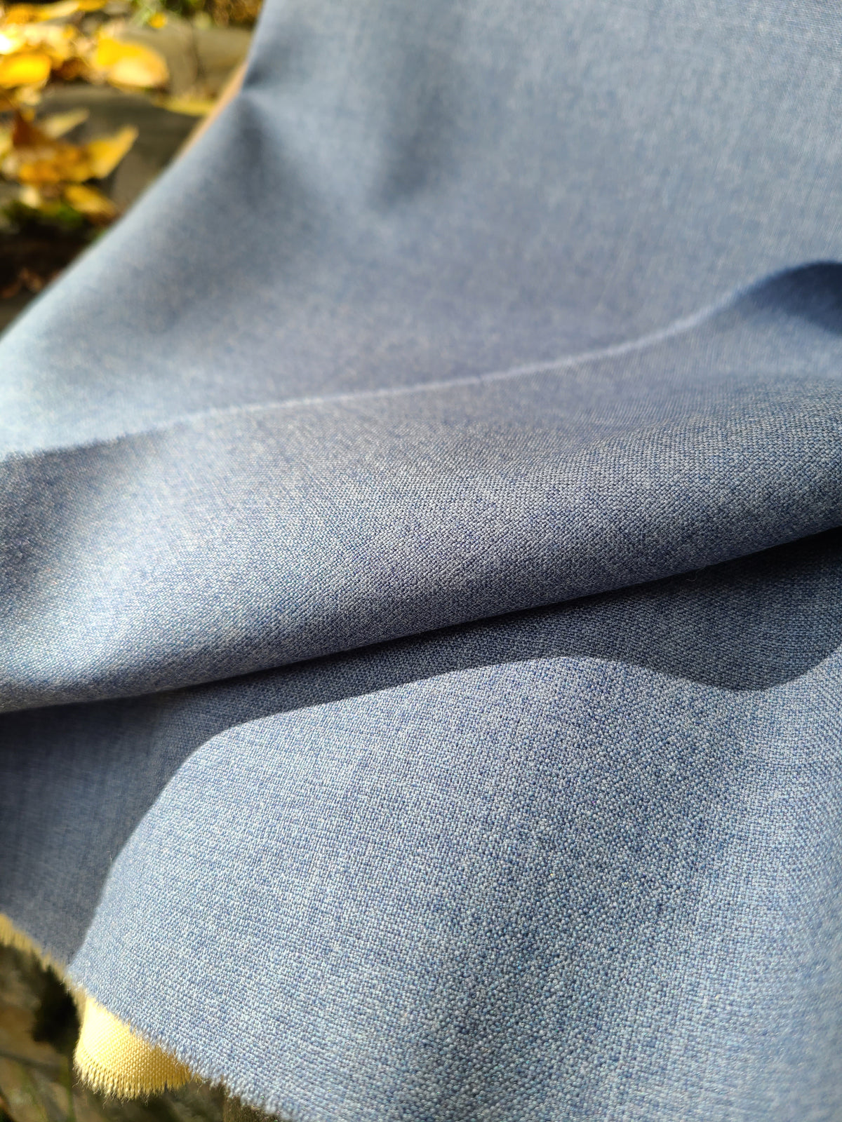 Blue Worsted Wool - by the yard
