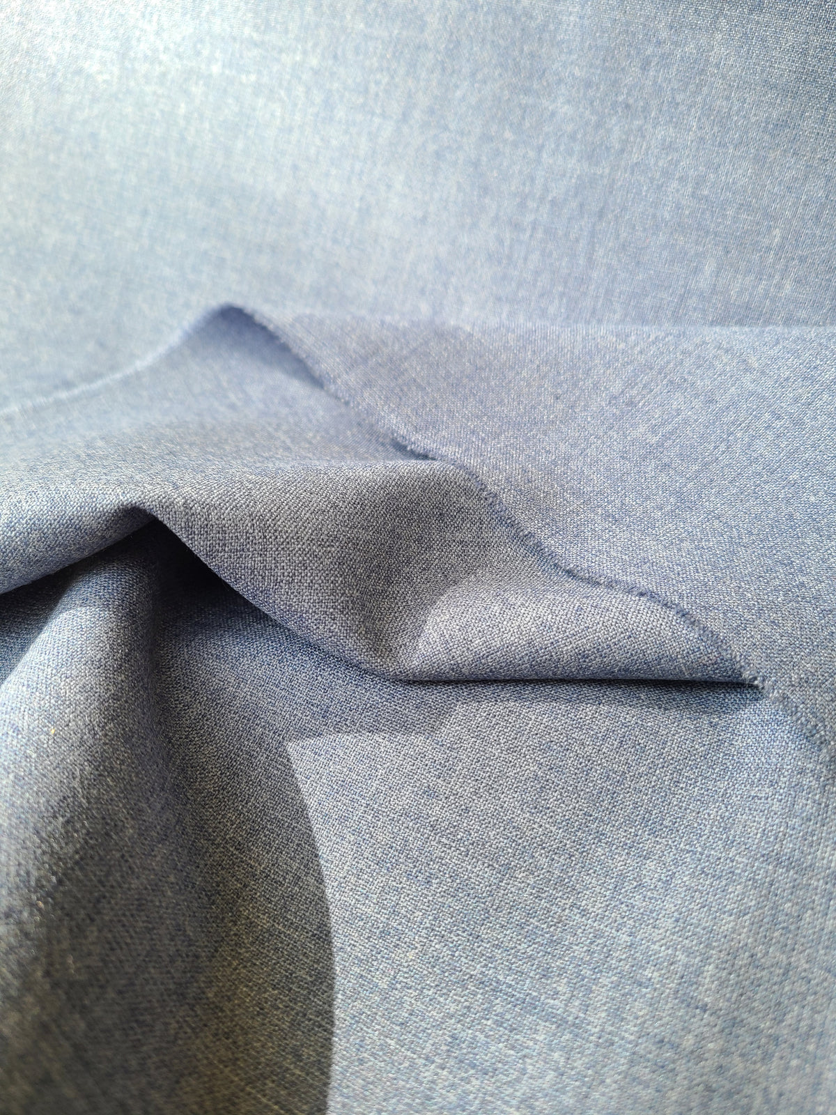 Blue Worsted Wool - by the yard