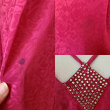 1930s Pink Moiré Taffeta Evening Dress
