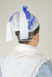 "The Profligate Punished" Cap kit - Italian Organdy, Pale Yellow Ribbon