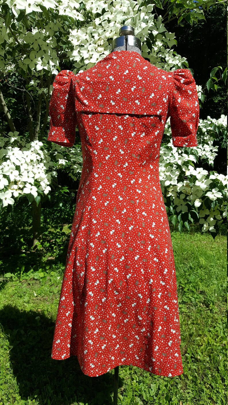 Reproduction 1940s Cotton Sailor Bib Dress