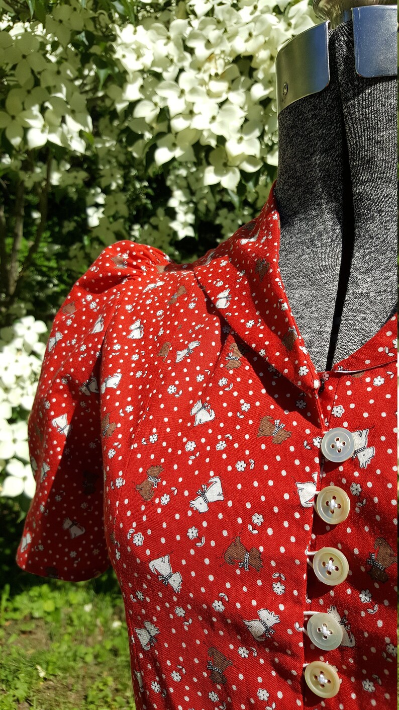Reproduction 1940s Cotton Sailor Bib Dress