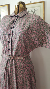 Vintage 1940s/1950s Novelty Print Dress