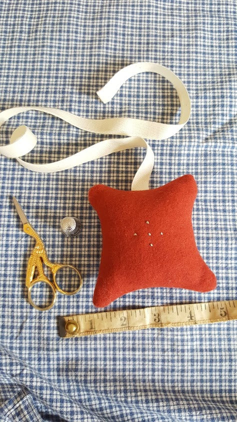 18th Century Wool Pin Cushions - Red