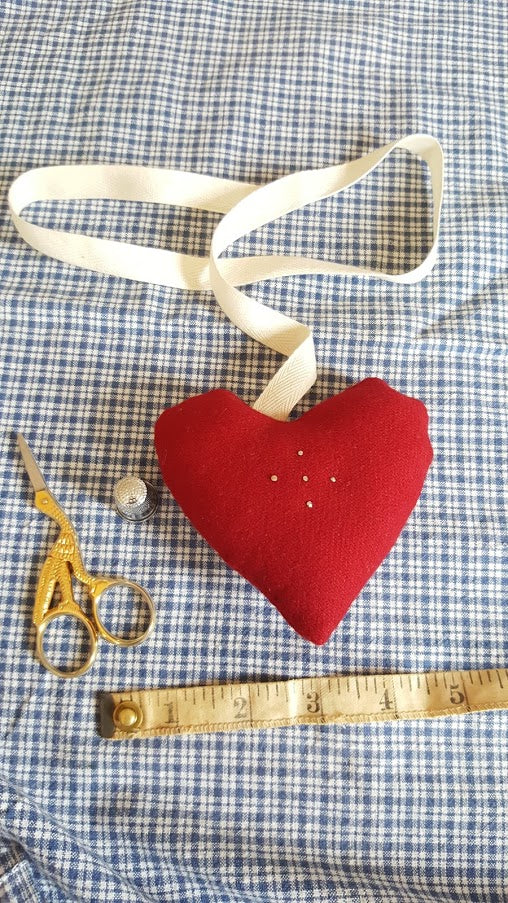18th Century Wool Pin Cushions - Red