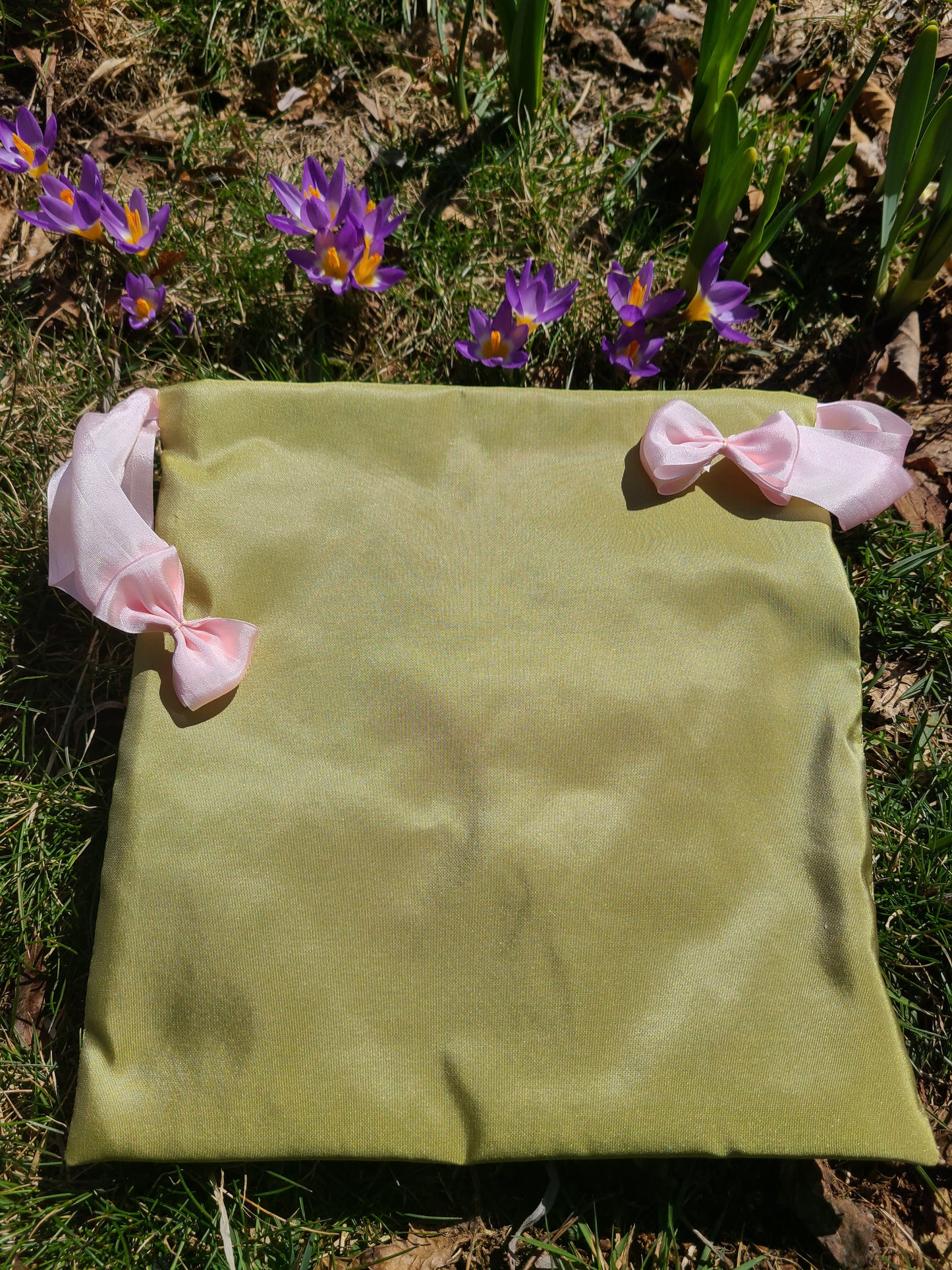 Green & Yellow Silk Workbag
