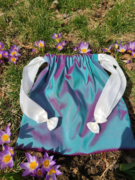 Purple Changeable Silk Workbag