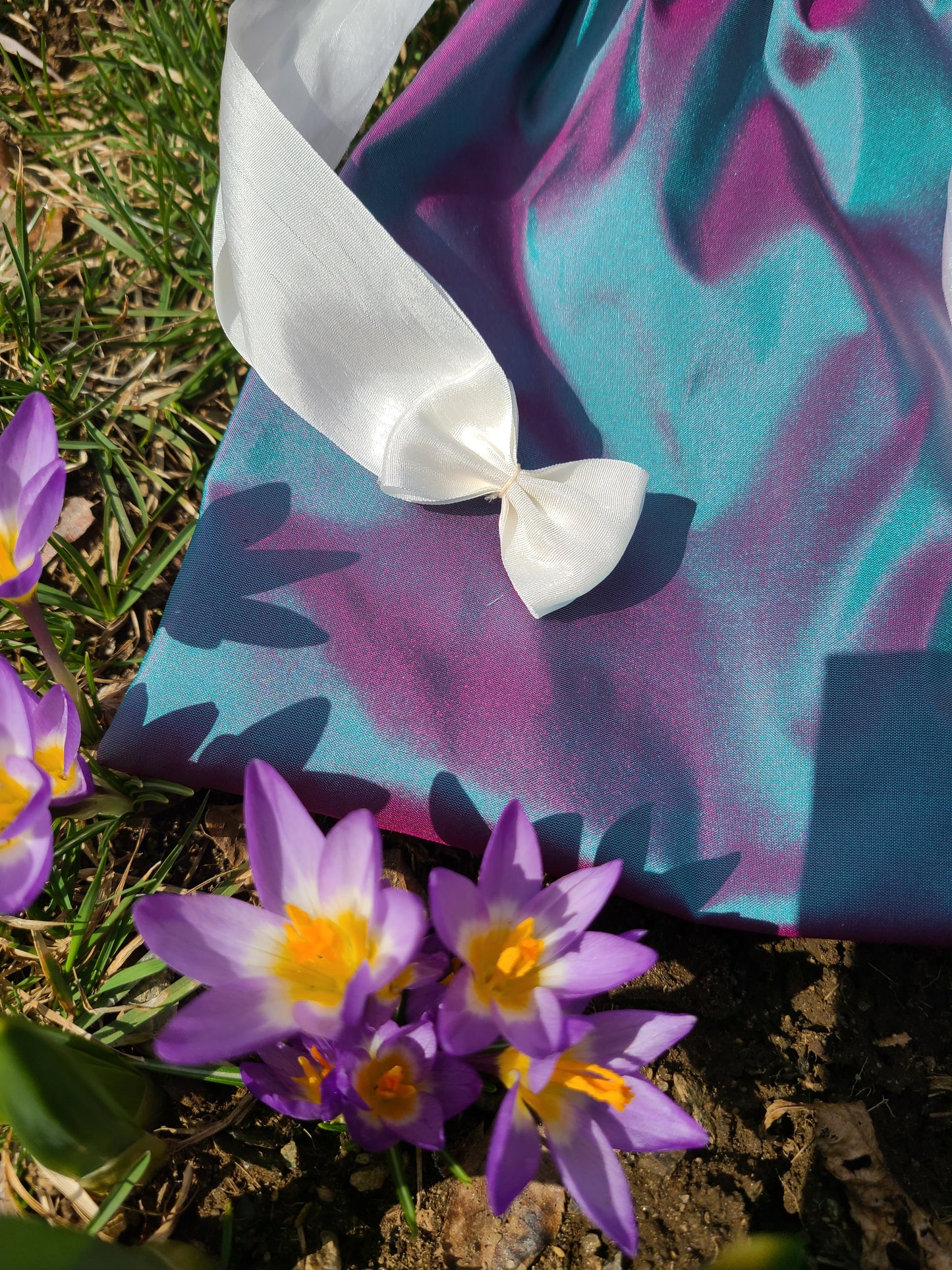 Purple Changeable Silk Workbag