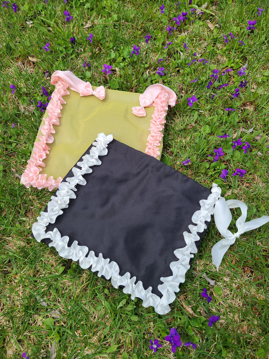 Fancy Silk Workbag - Black & White