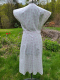 Reproduction 1940s Cotton Dress - Purple/White Floral