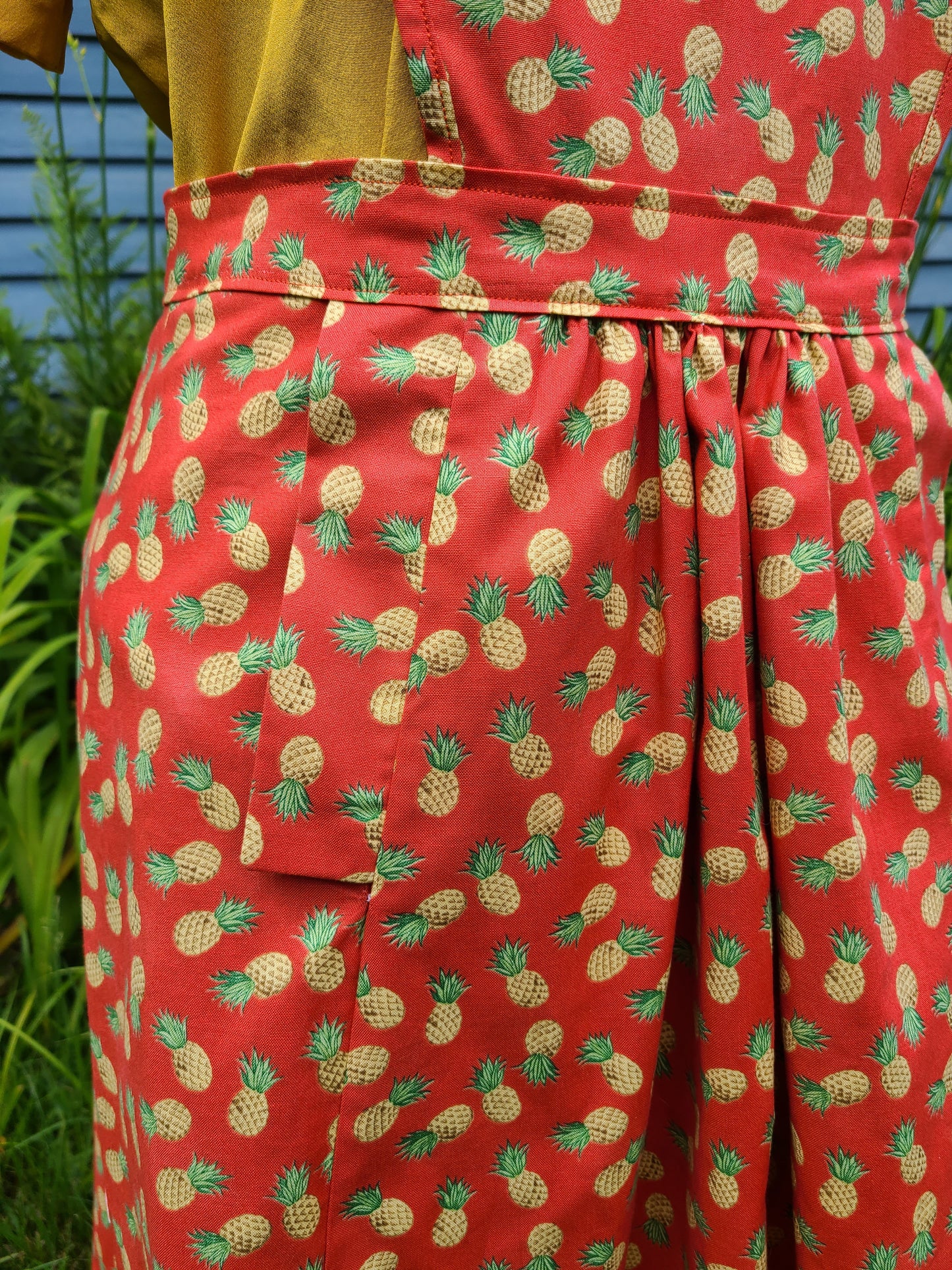 Reproduction 1940s Pinafore - Pineapple Print