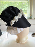 Pre-cut Silk Bonnet Kits - Unlined, Black with Choice of Color Trim