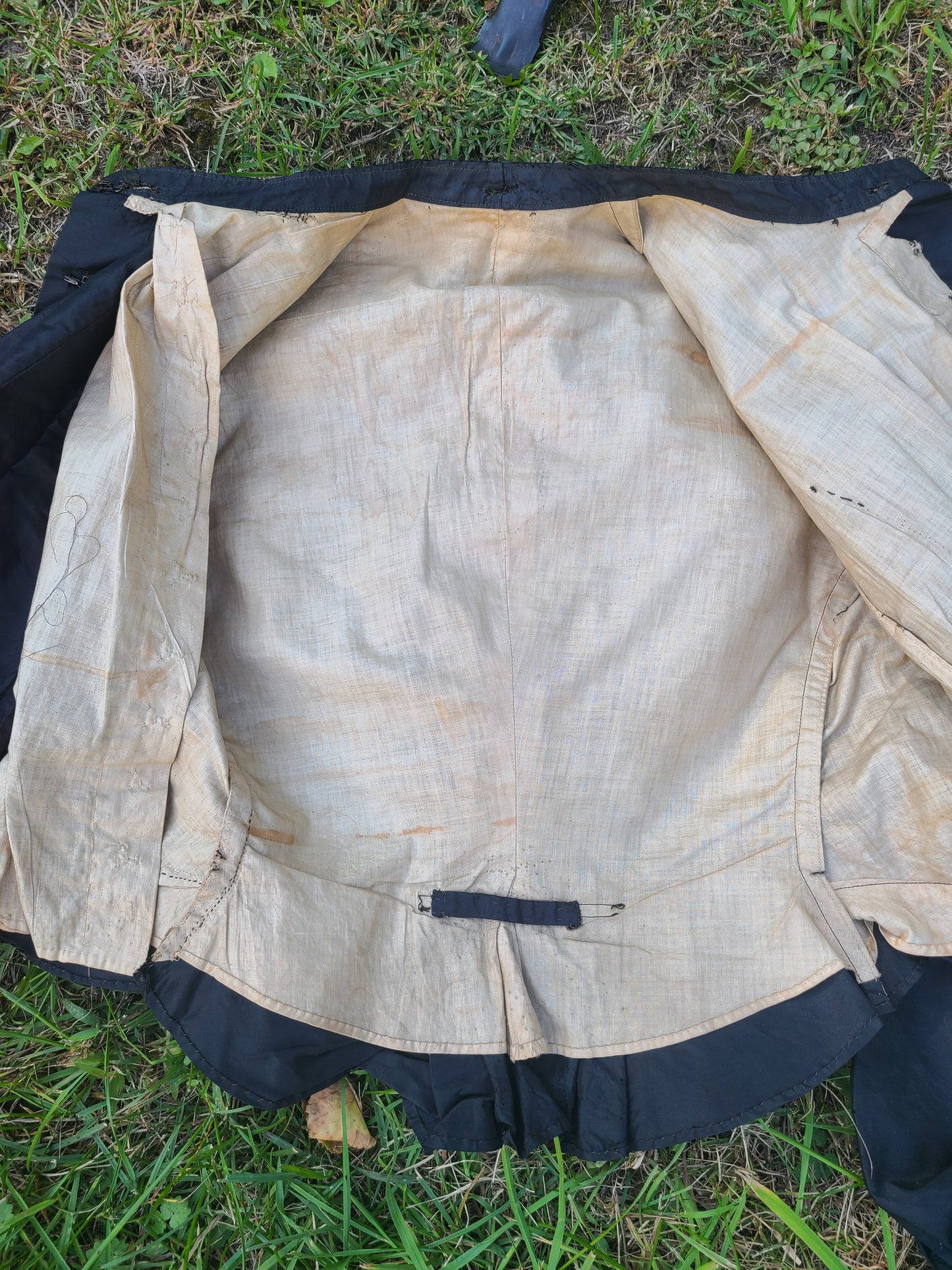 Antique Black Silk Bodice
