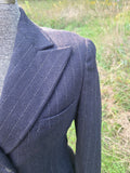 Vintage 1940s Black Pinstriped Jacket