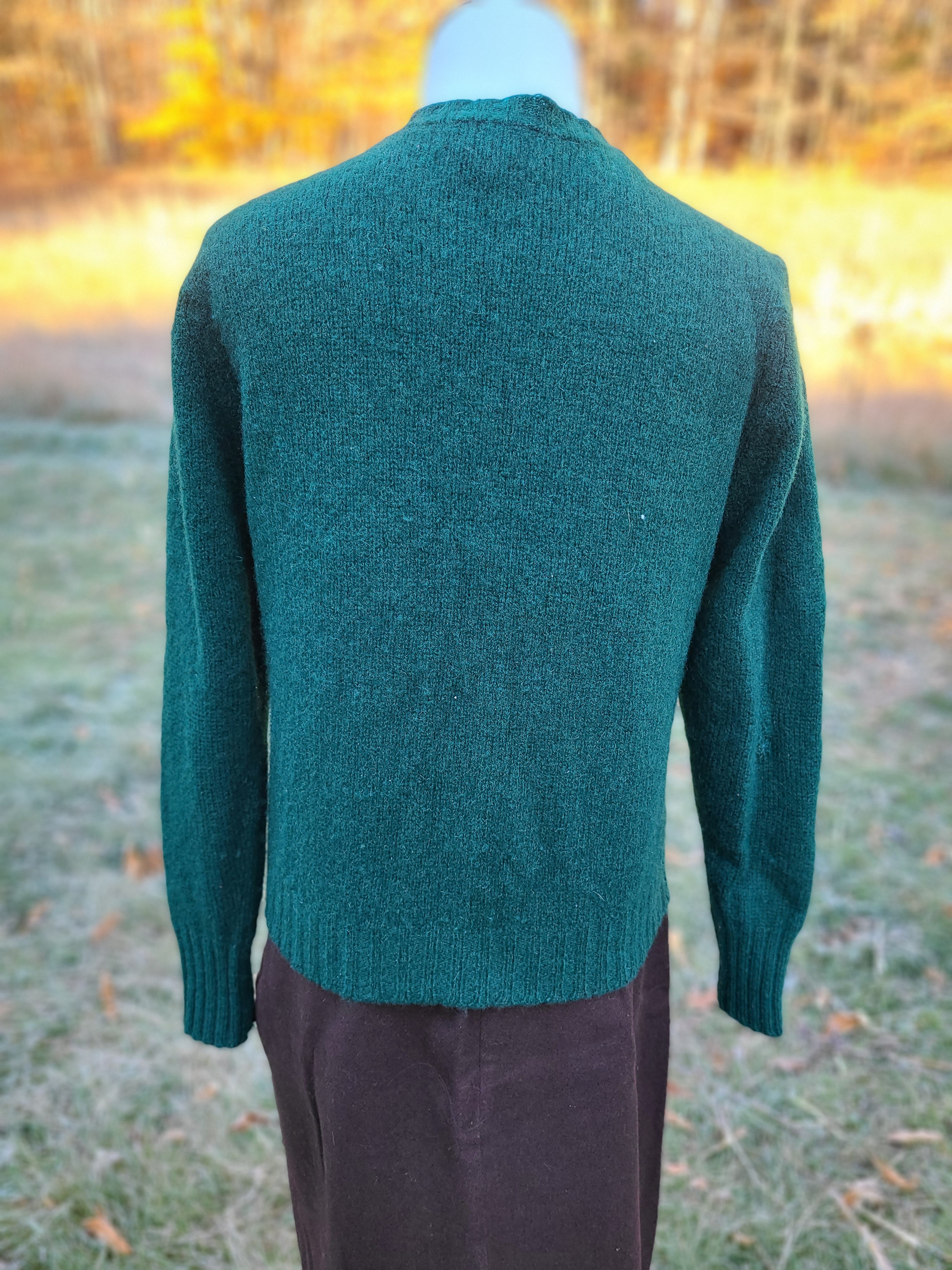 1950s Green Wool Cardigan Sweater – At the Sign of the Golden Scissors