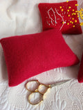 18th Century Wool Pin Pillows - Red