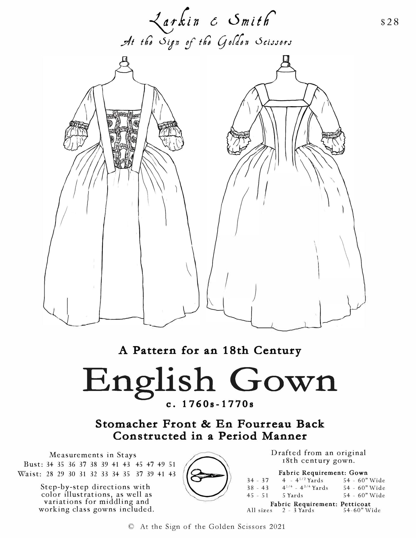 18th Century English Gown Pattern