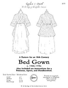 1770s English Bed Gown Pattern